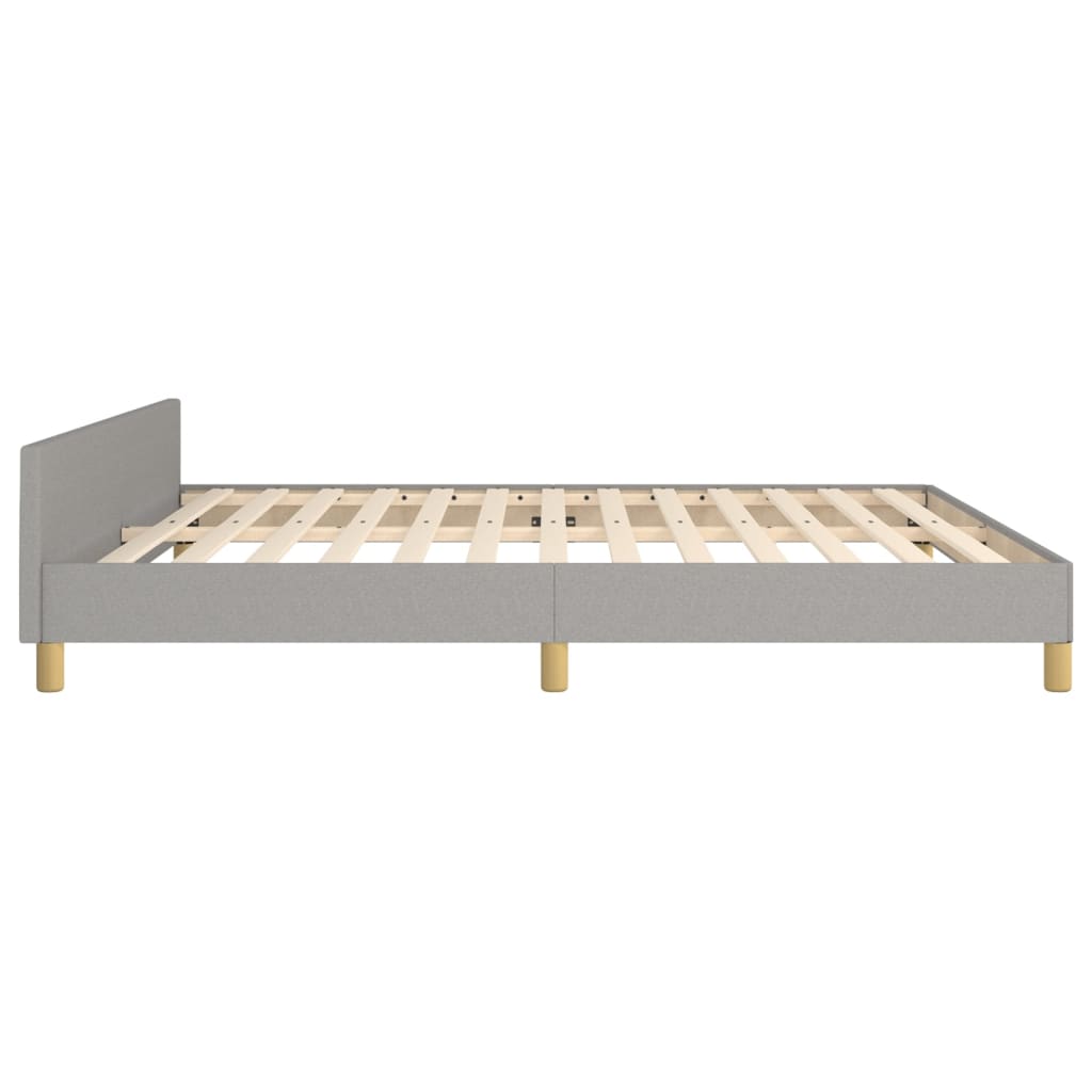 Cadre de lit sans matelas gris clair 180x200 cm tissu - XIOS