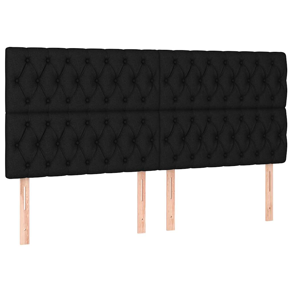 Cadre de lit sans matelas noir 180x200 cm tissu - XIOS