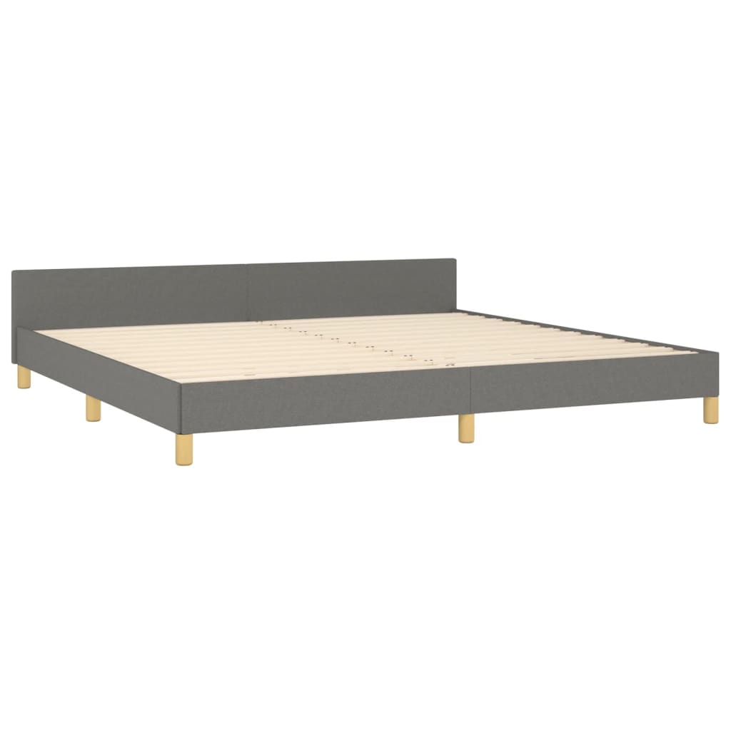 Cadre de lit sans matelas avec tête de lit 200x200 cm tissu - XIOS