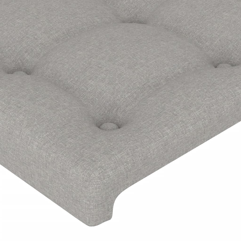 Cadre de lit sans matelas gris clair 140x190 cm tissu - XIOS