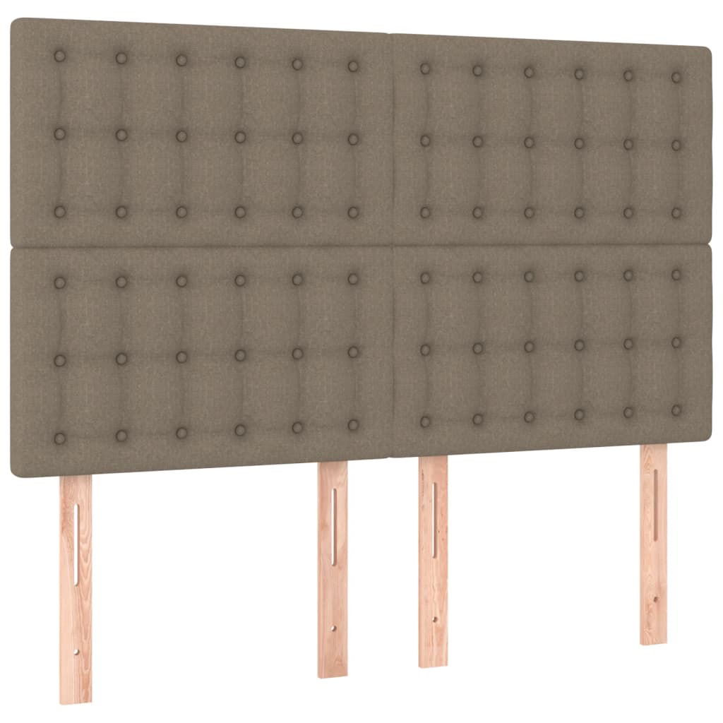 Cadre de lit sans matelas taupe 140x200 cm tissu - XIOS