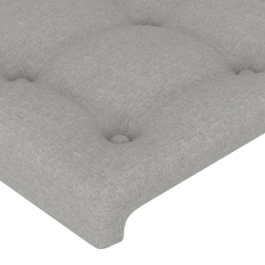 Cadre de lit sans matelas gris clair tissu - XIOS