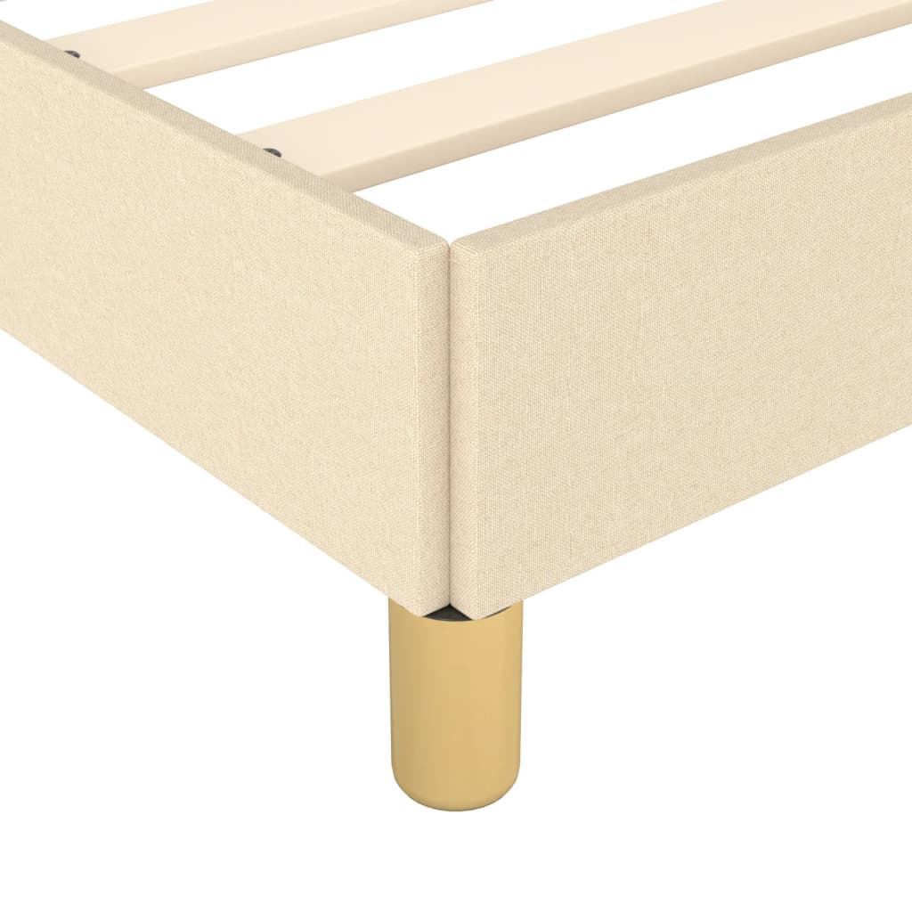 Cadre de lit sans matelas crème tissu - XIOS