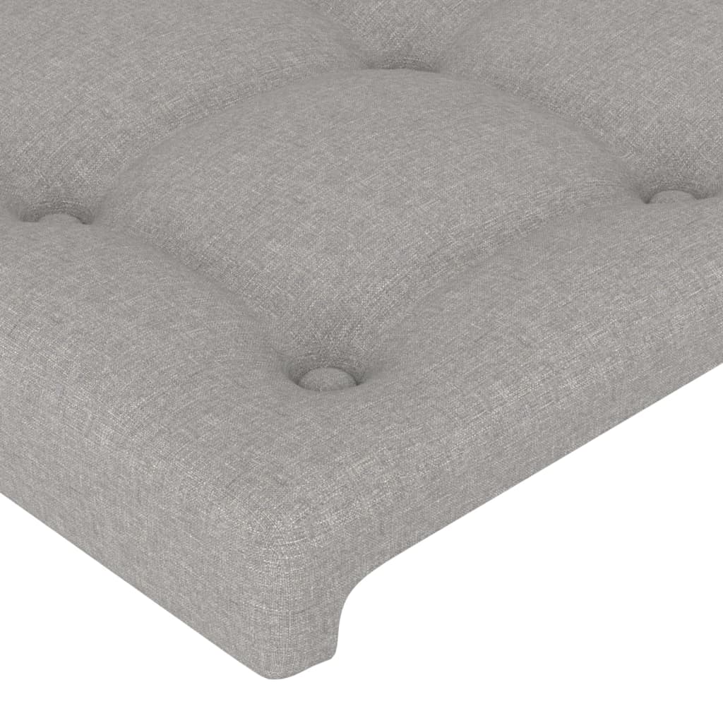 Cadre de lit sans matelas gris clair 200x200 cm tissu - XIOS