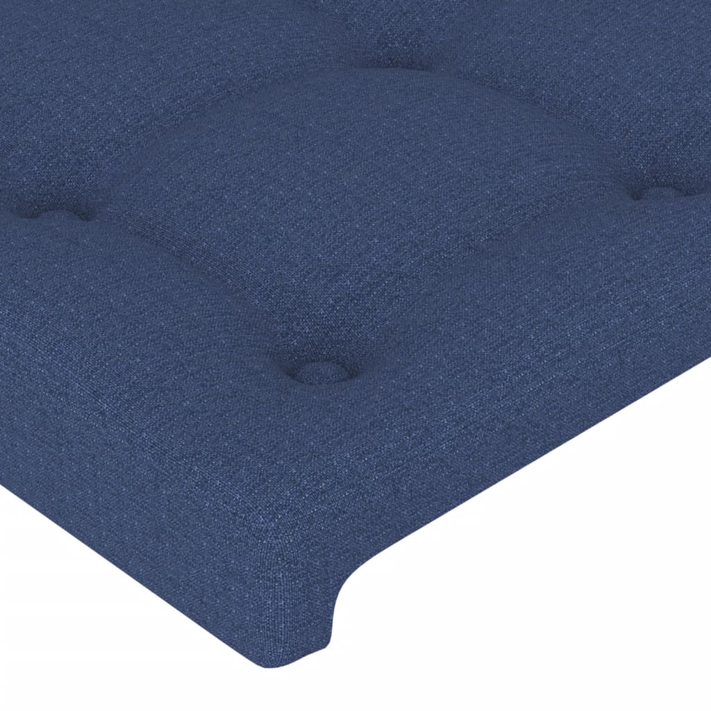 Cadre de lit sans matelas bleu 200x200 cm tissu - XIOS