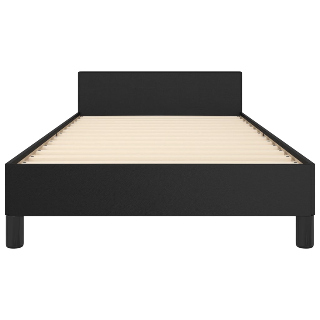 Cadre de lit sans matelas noir 90x200 cm similicuir - XIOS