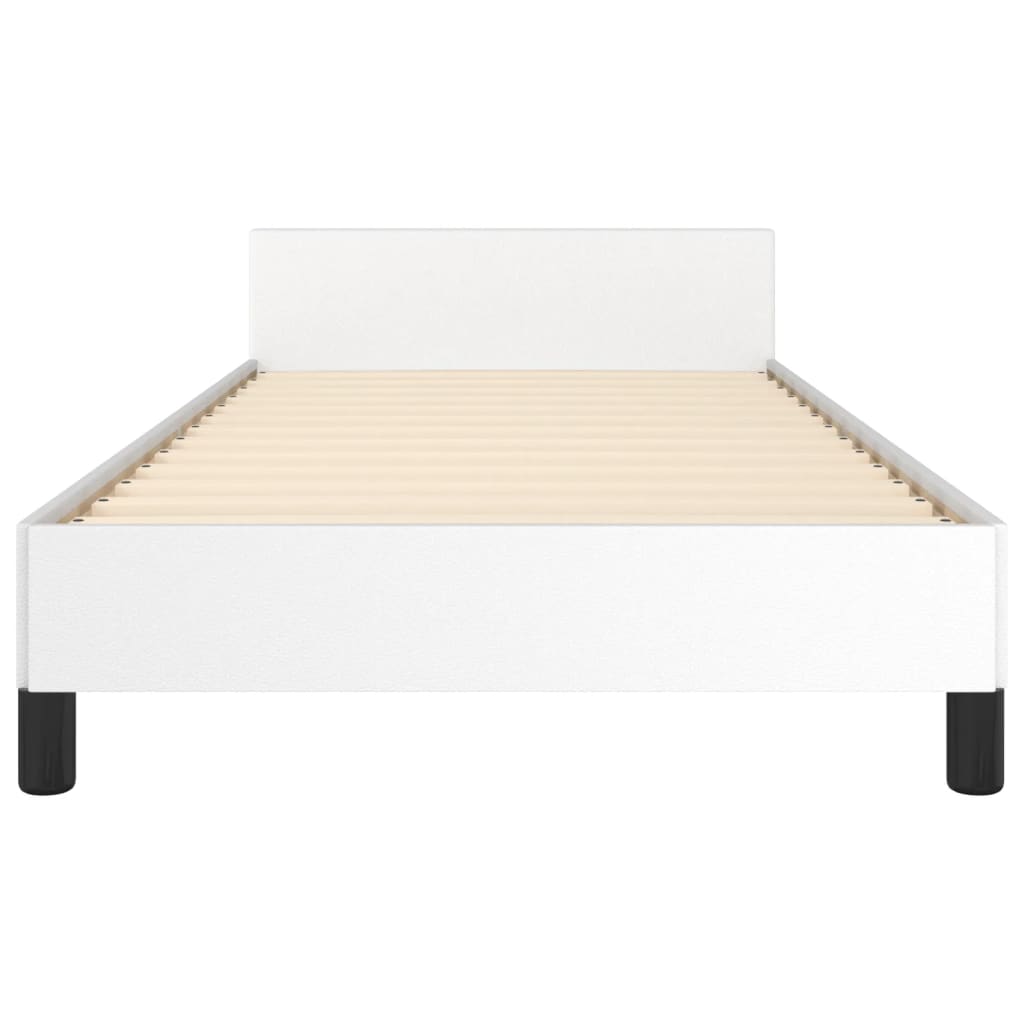 Cadre de lit sans matelas blanc 90x200 cm similicuir - XIOS
