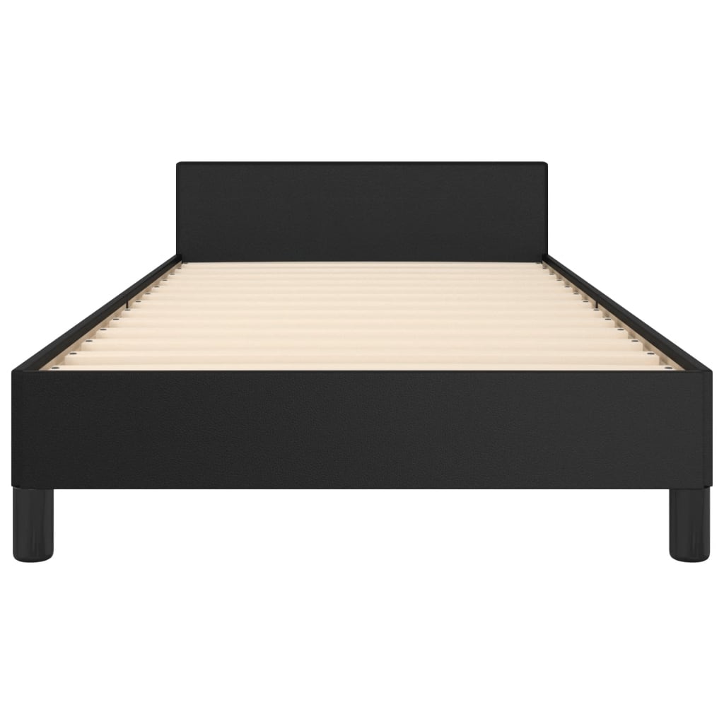 Cadre de lit sans matelas noir 100x200 cm similicuir - XIOS