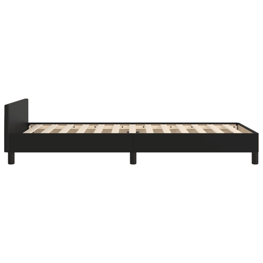 Cadre de lit sans matelas noir 100x200 cm similicuir - XIOS