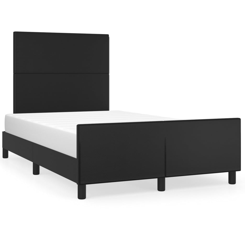 Cadre de lit sans matelas noir 120x200 cm similicuir - XIOS