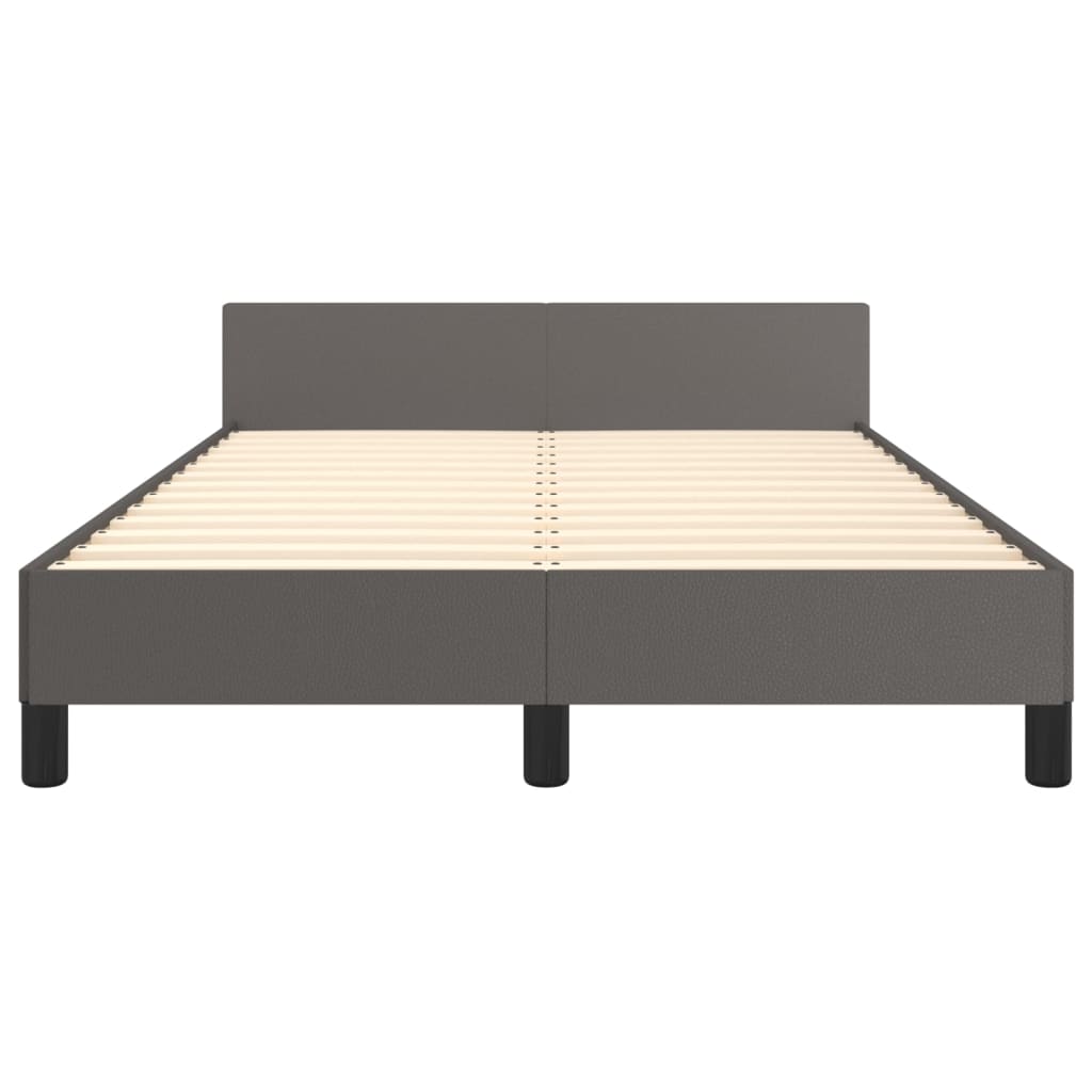 Cadre de lit sans matelas gris 120x200 cm similicuir - XIOS