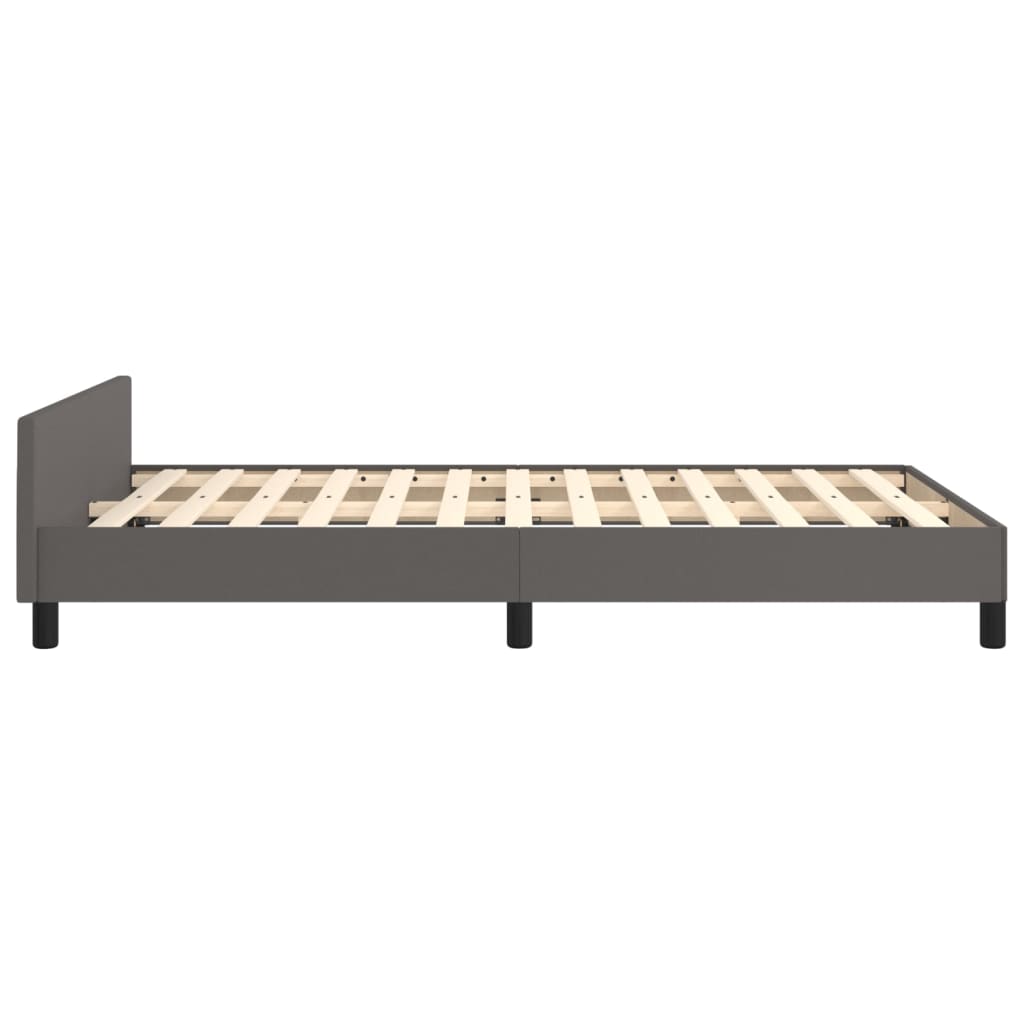 Cadre de lit sans matelas gris 120x200 cm similicuir - XIOS