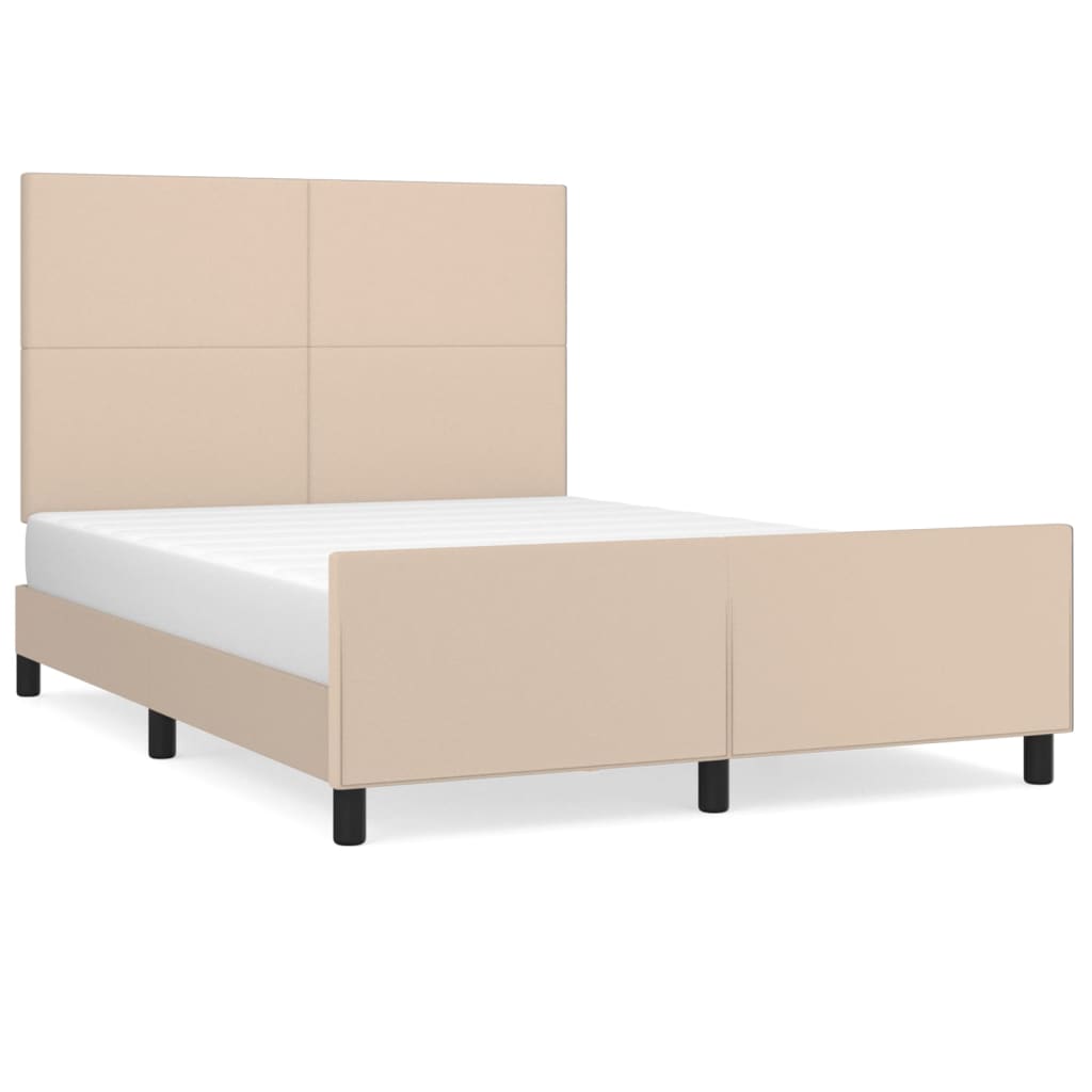 Cadre de lit sans matelas cappuccino 140x190 cm similicuir - XIOS