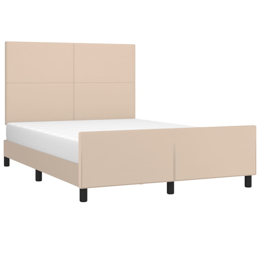 Cadre de lit sans matelas cappuccino 140x190 cm similicuir - XIOS