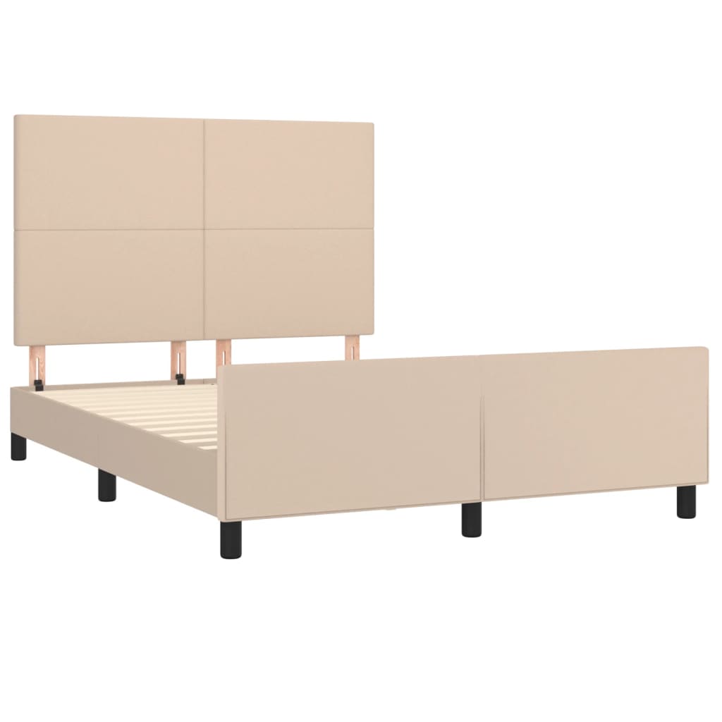 Cadre de lit sans matelas cappuccino 140x190 cm similicuir - XIOS