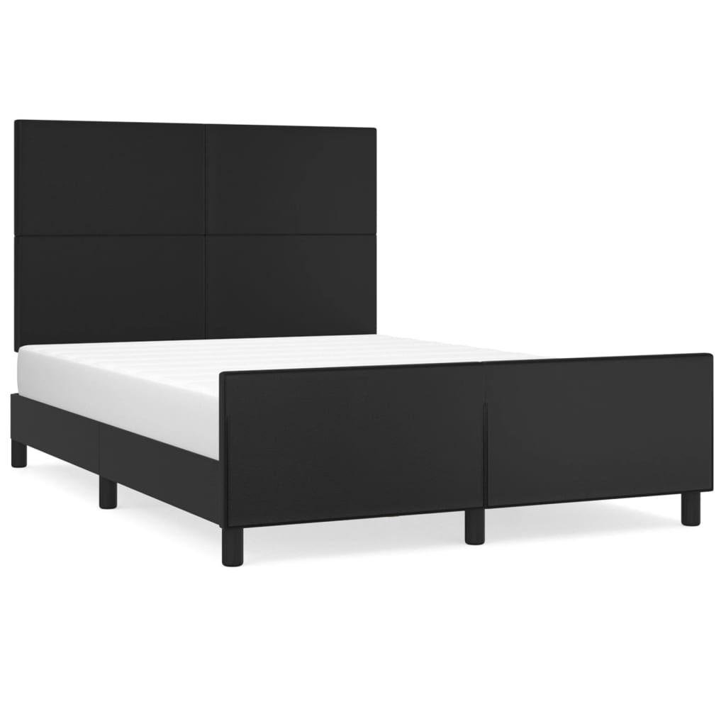 Cadre de lit sans matelas noir 140x200 cm similicuir - XIOS