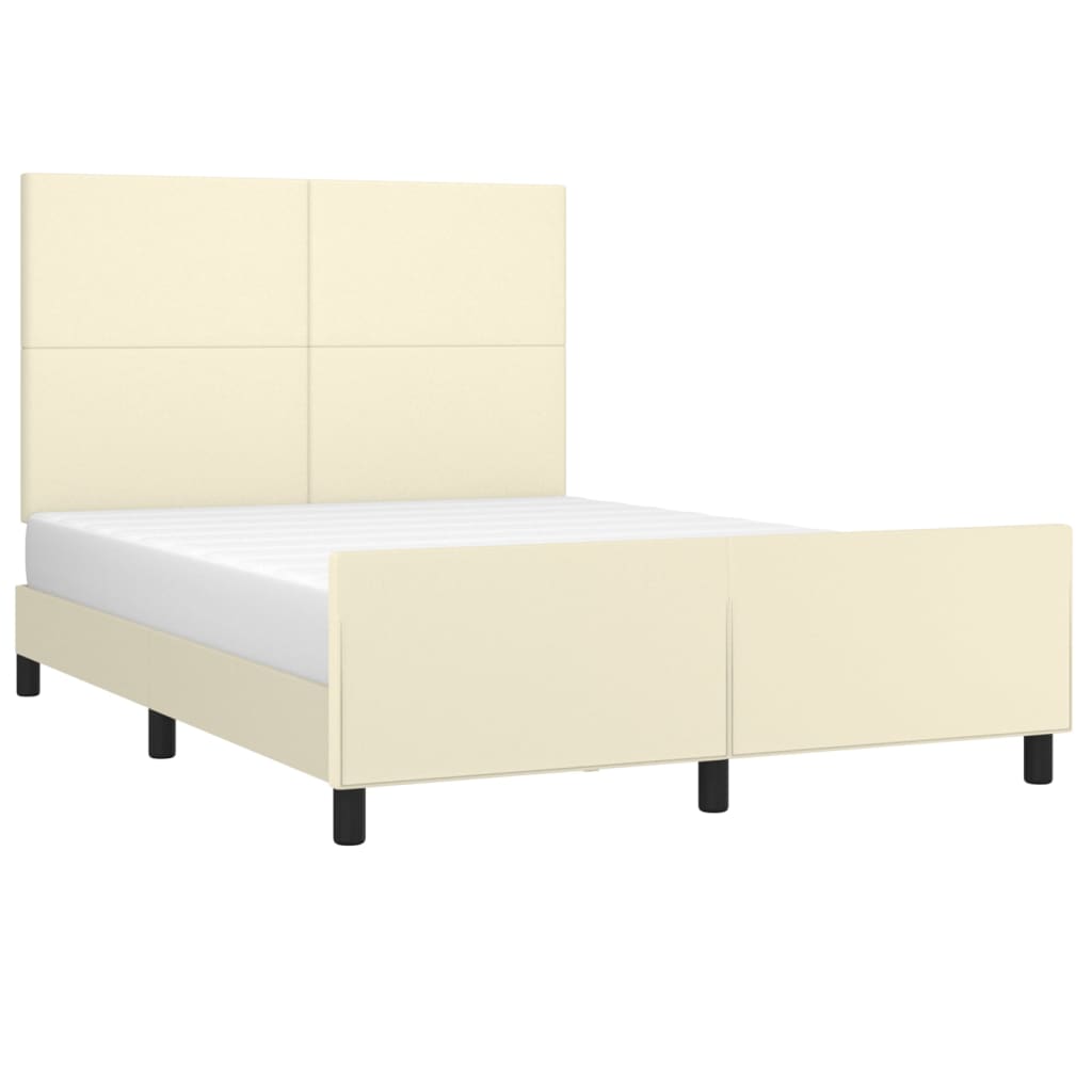 Cadre de lit sans matelas crème 140x200 cm similicuir - XIOS