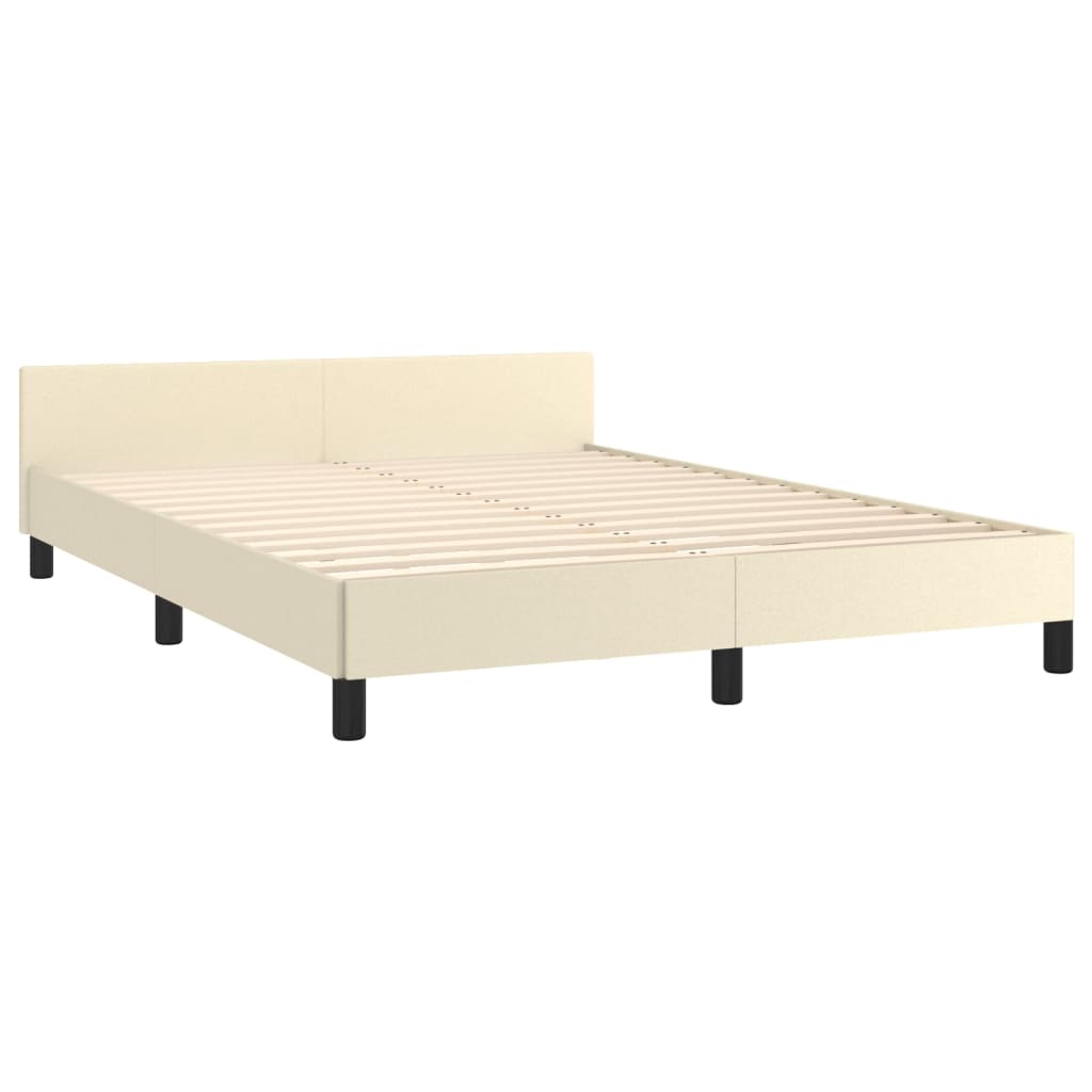 Cadre de lit sans matelas crème 140x200 cm similicuir - XIOS