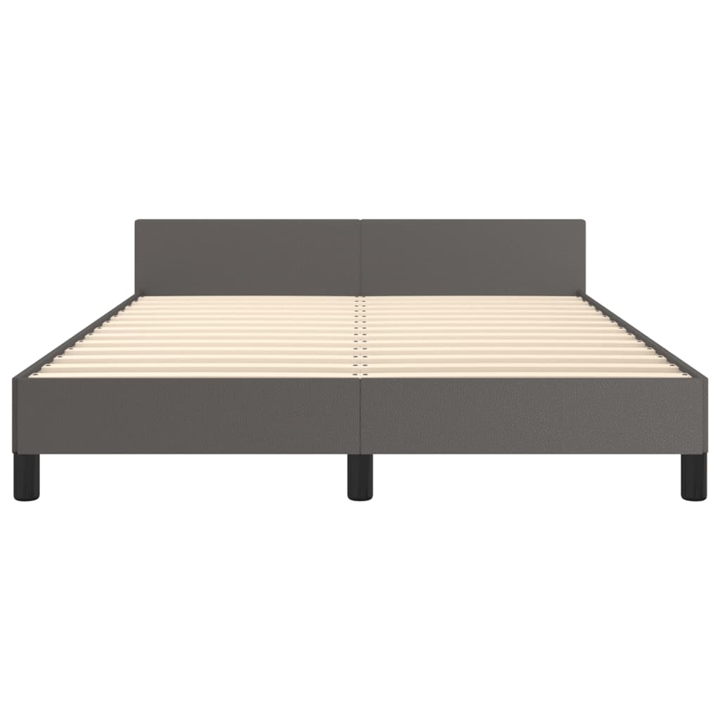 Cadre de lit sans matelas gris 140x200 cm similicuir - XIOS