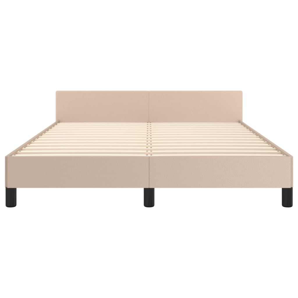 Cadre de lit sans matelas cappuccino 140x200 cm similicuir - XIOS
