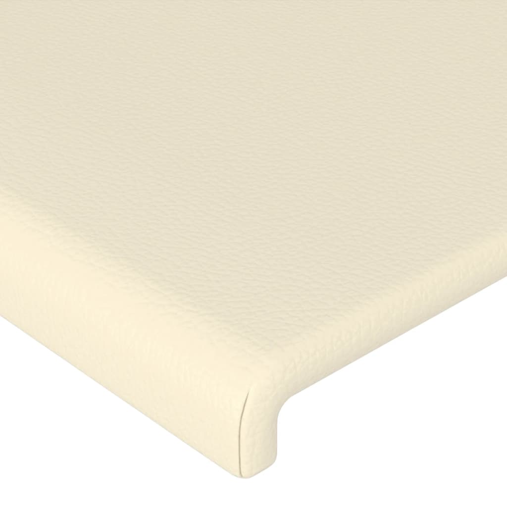 Cadre de lit avec tête de lit Crème 160x200 cm Similicuir - XIOS