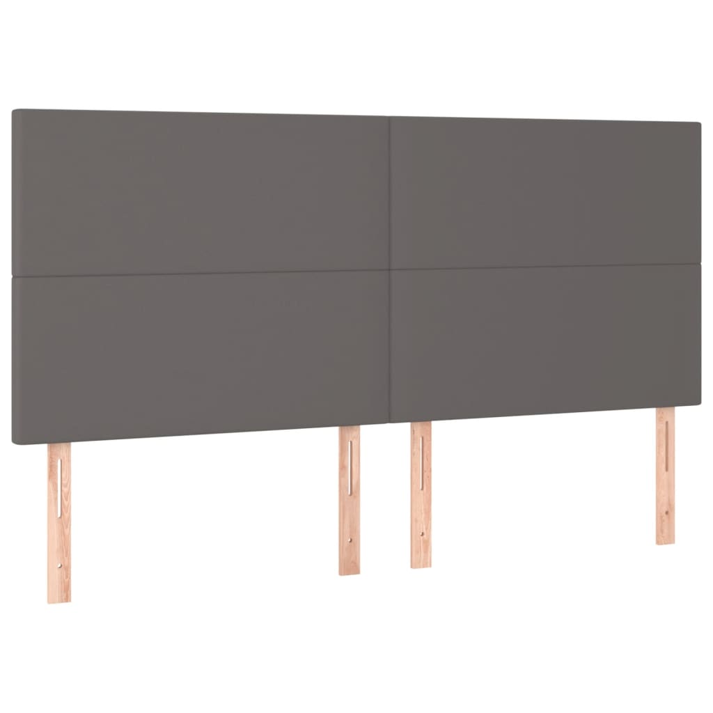 Cadre de lit sans matelas gris 160x200 cm similicuir - XIOS