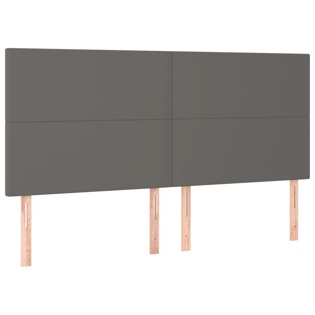 Cadre de lit sans matelas gris similicuir - XIOS
