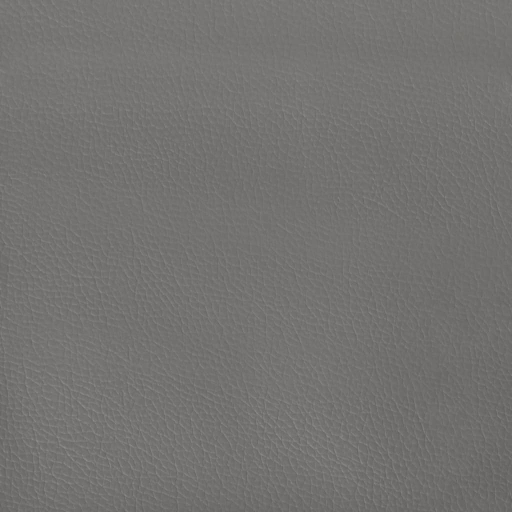 Cadre de lit sans matelas gris similicuir