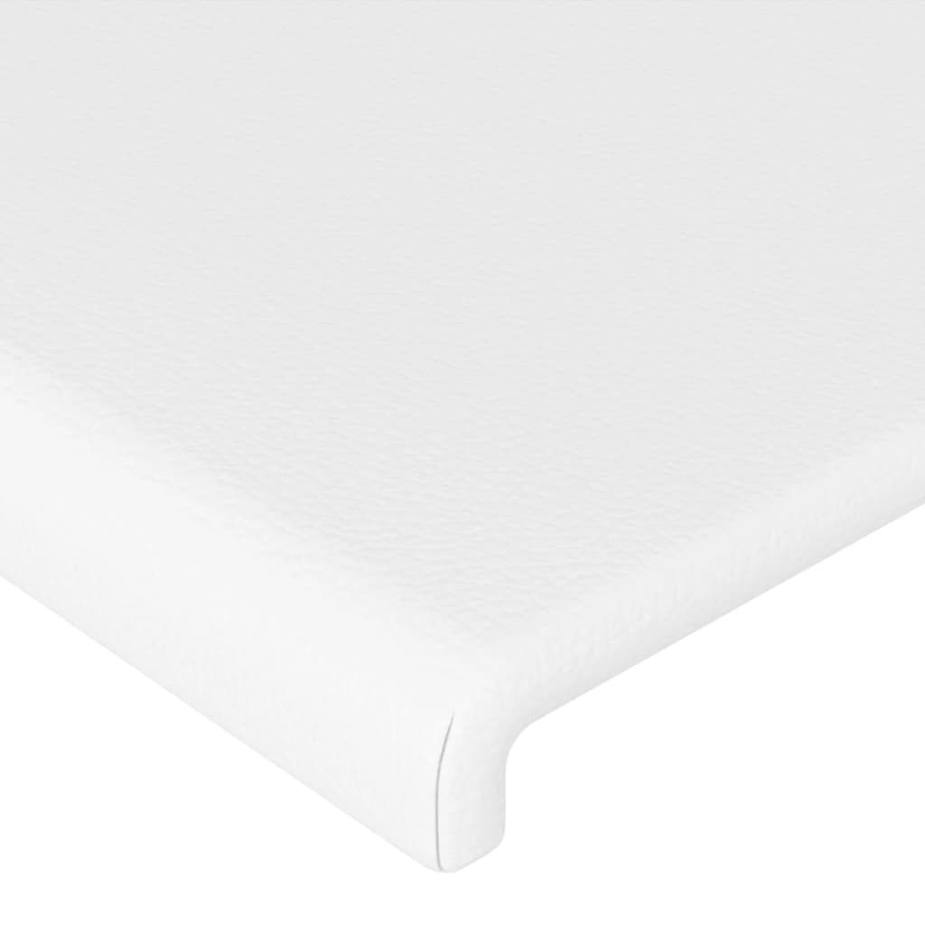 Cadre de lit sans matelas blanc 200x200 cm similicuir - XIOS