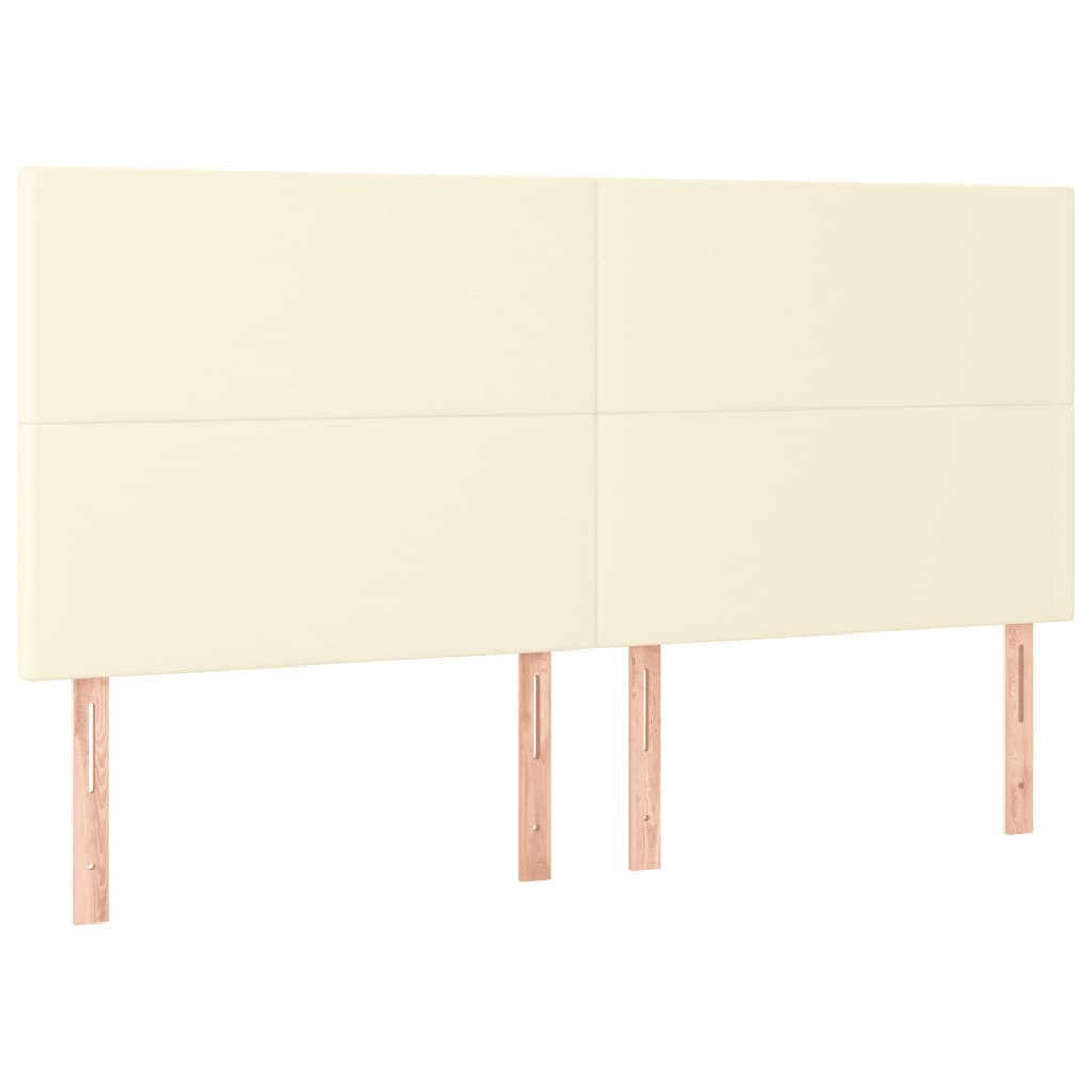 Cadre de lit sans matelas crème 200x200 cm similicuir - XIOS