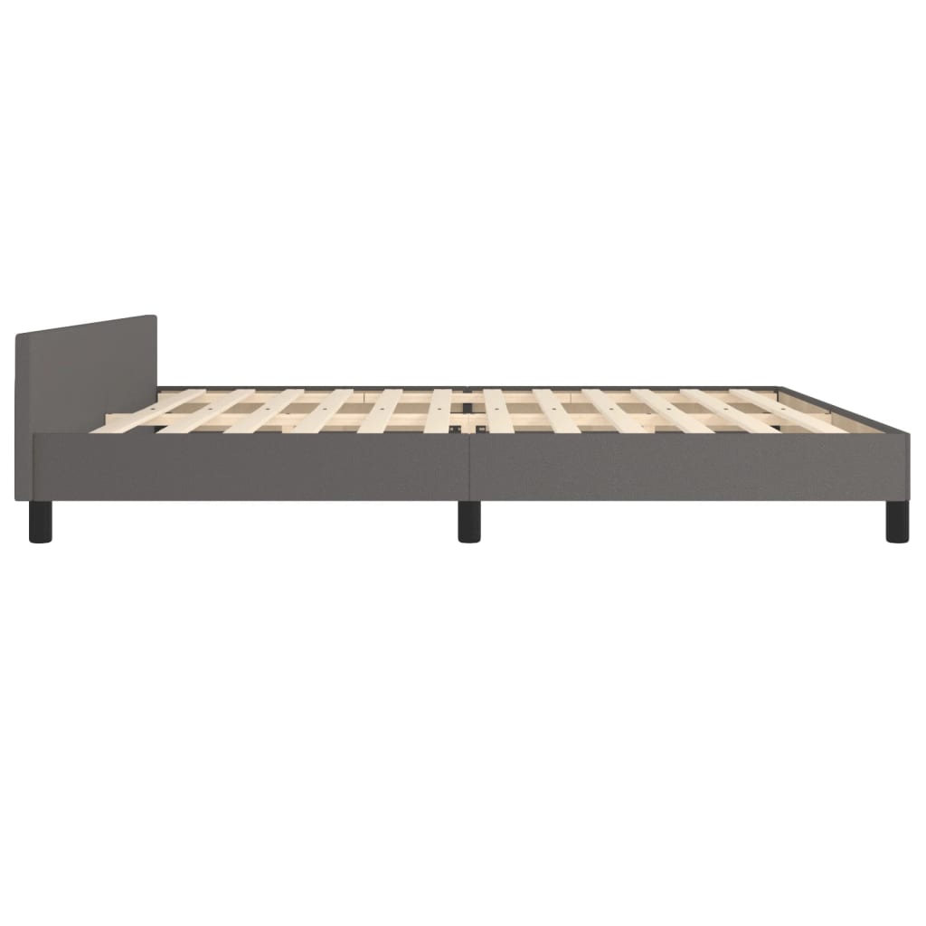 Cadre de lit sans matelas gris 200x200 cm similicuir - XIOS