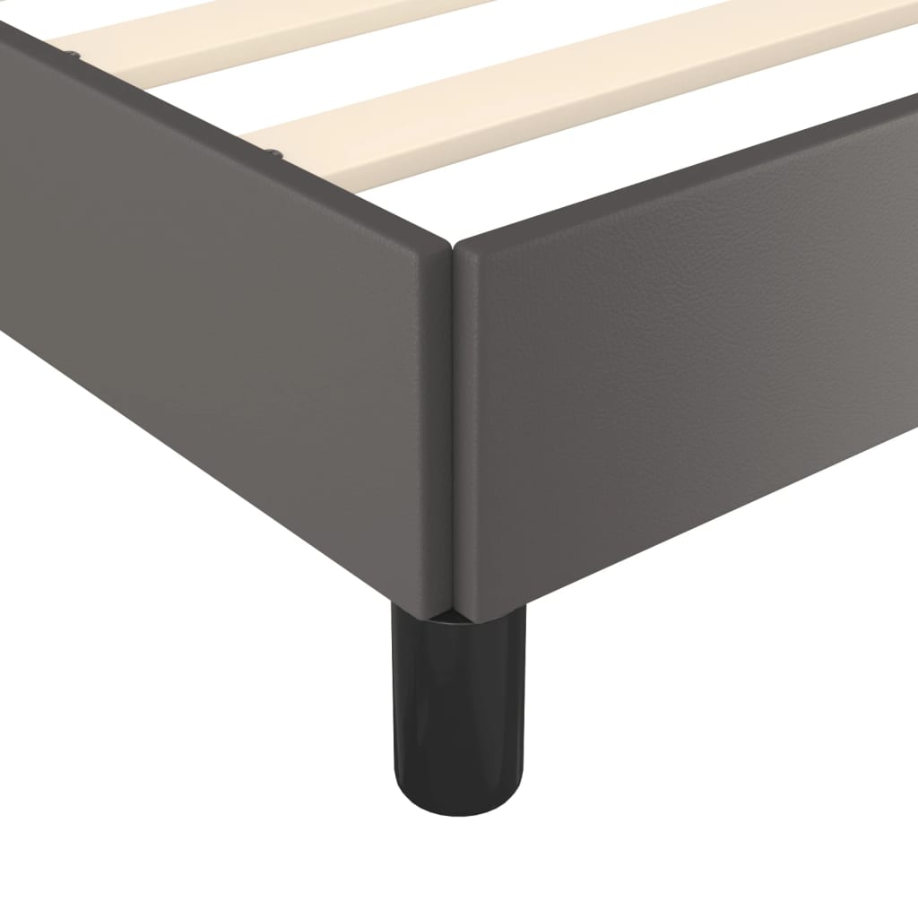 Cadre de lit sans matelas gris 200x200 cm similicuir - XIOS