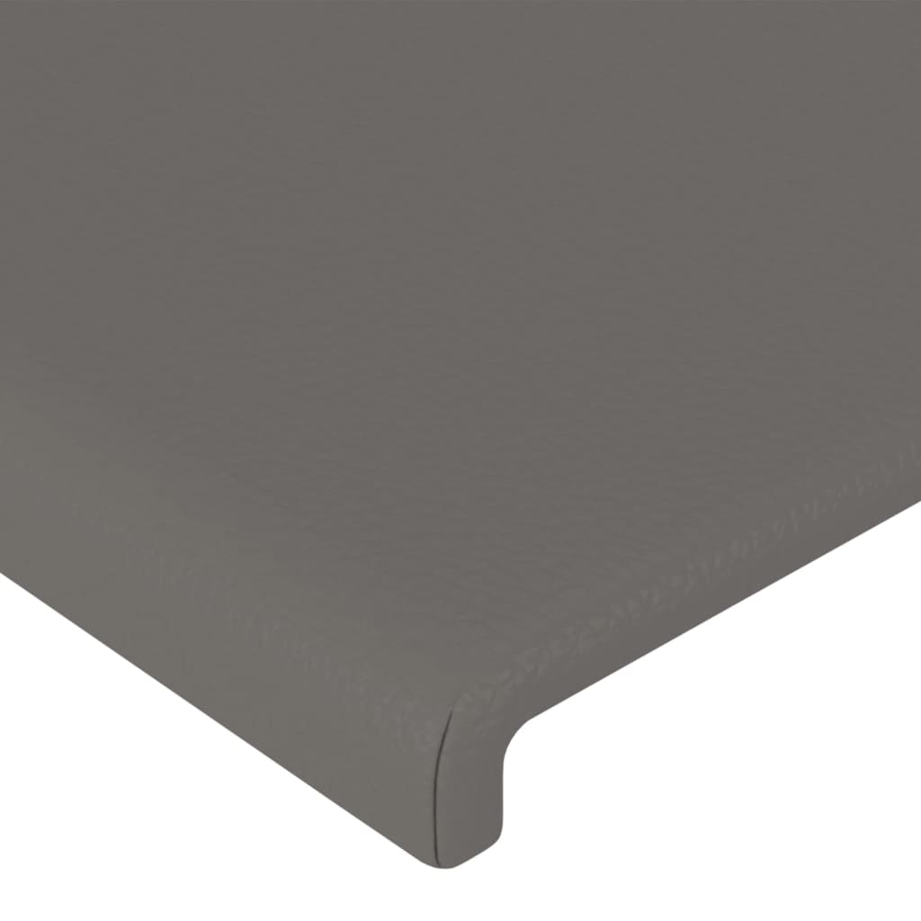 Cadre de lit sans matelas gris 200x200 cm similicuir - XIOS
