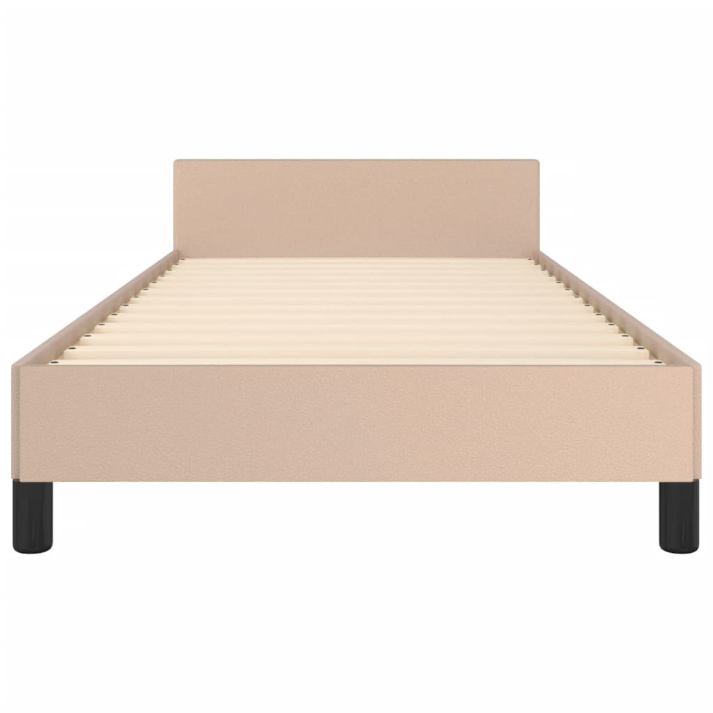 Cadre de lit sans matelas cappuccino 90x190 cm similicuir - XIOS