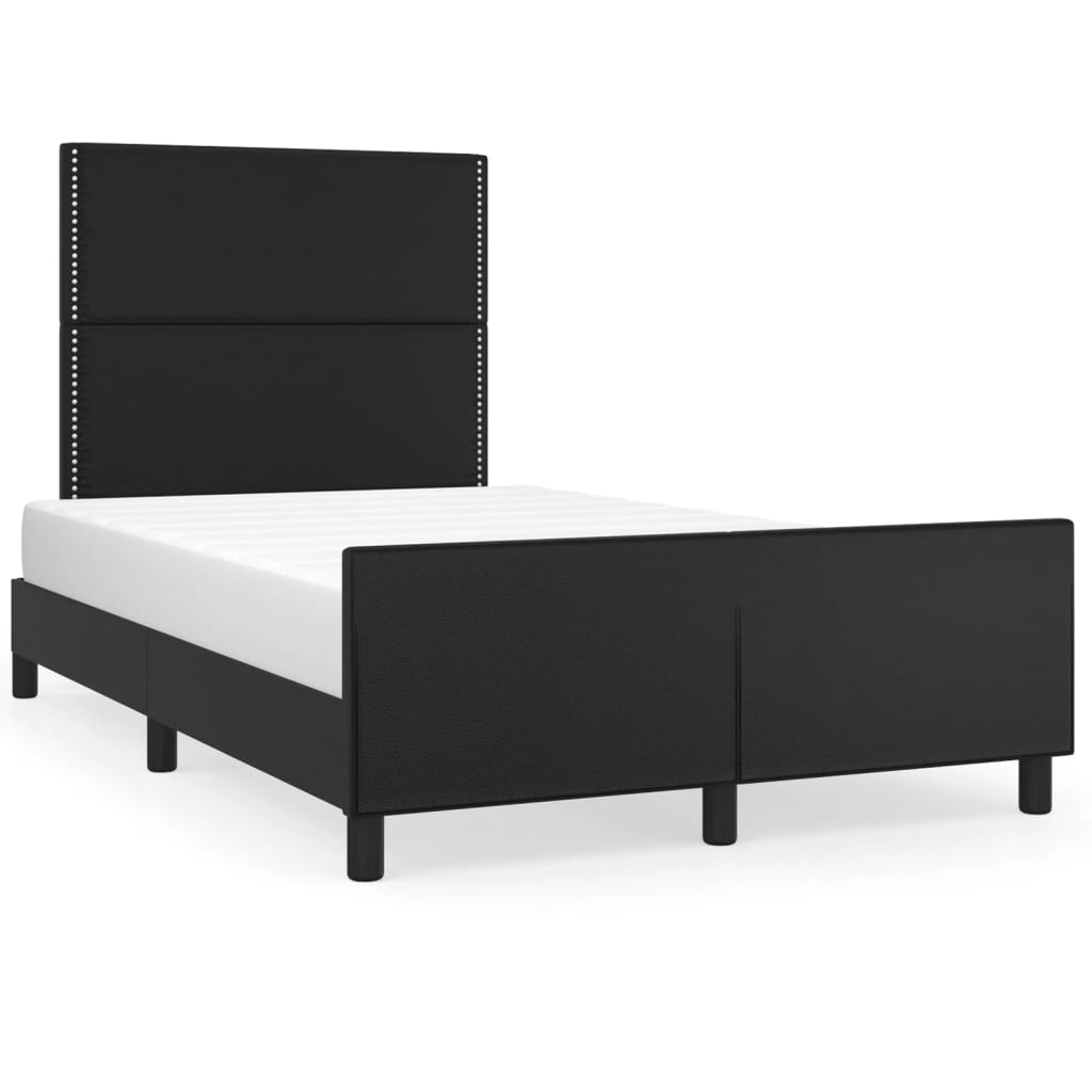 Cadre de lit sans matelas noir 120x200 cm similicuir - XIOS