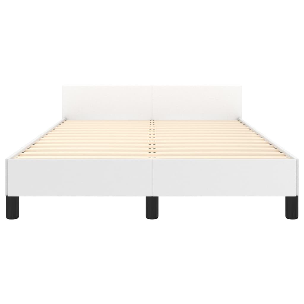 Cadre de lit sans matelas blanc 120x200 cm similicuir - XIOS
