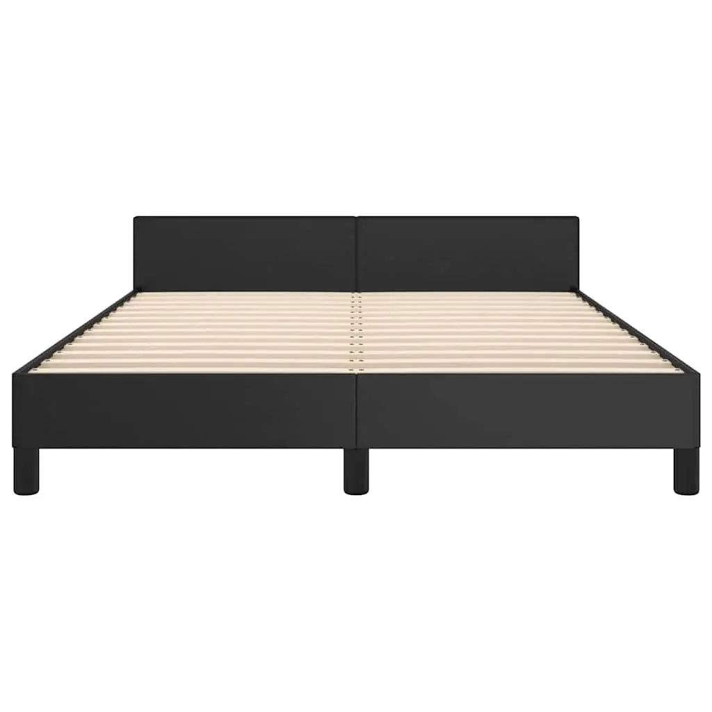 Cadre de lit sans matelas noir 140x200 cm similicuir - XIOS