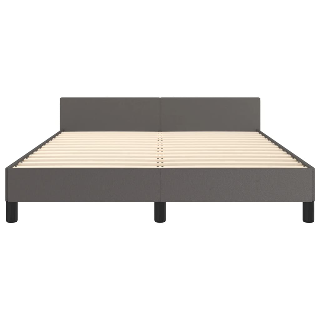 Cadre de lit sans matelas gris 140x200 cm similicuir - XIOS