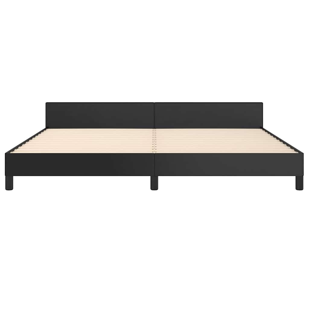 Cadre de lit sans matelas noir 200x200 cm similicuir