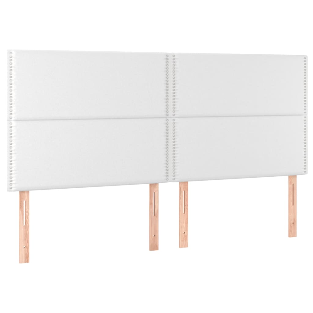 Cadre de lit sans matelas blanc 200x200 cm similicuir - XIOS