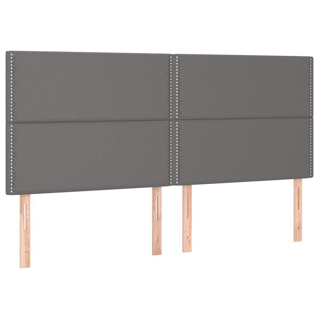 Cadre de lit sans matelas gris 200x200 cm similicuir