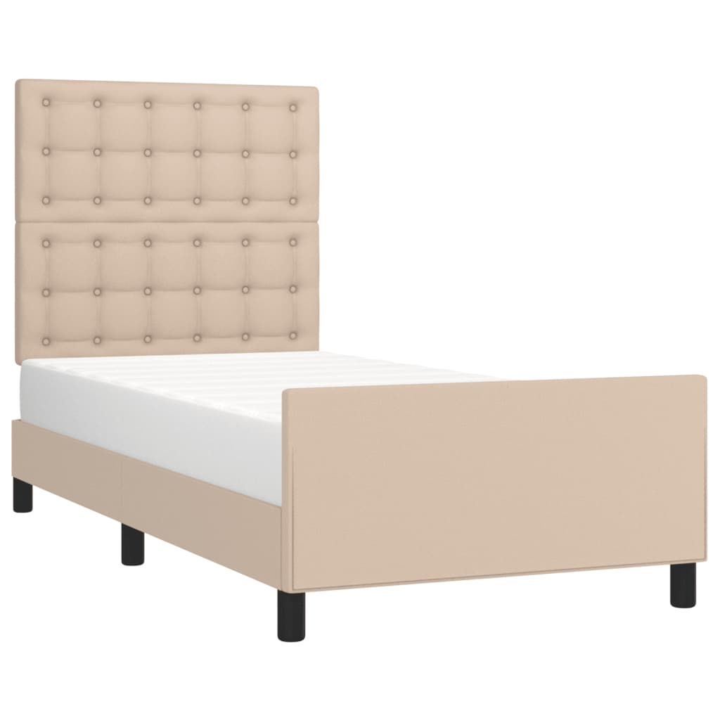 Cadre de lit sans matelas cappuccino 80x200 cm similicuir - XIOS