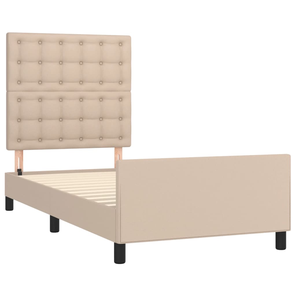 Cadre de lit sans matelas cappuccino 90x190 cm similicuir - XIOS