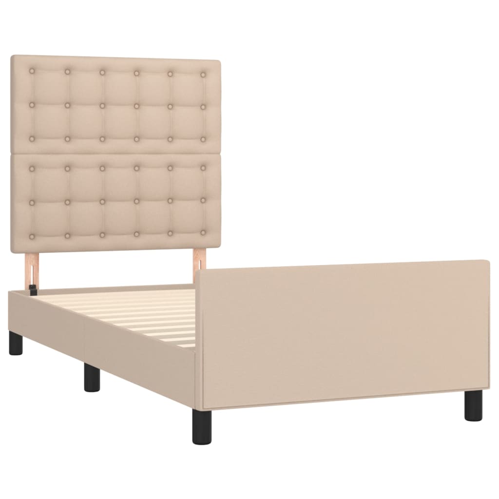 Cadre de lit sans matelas cappuccino 90x200 cm similicuir - XIOS