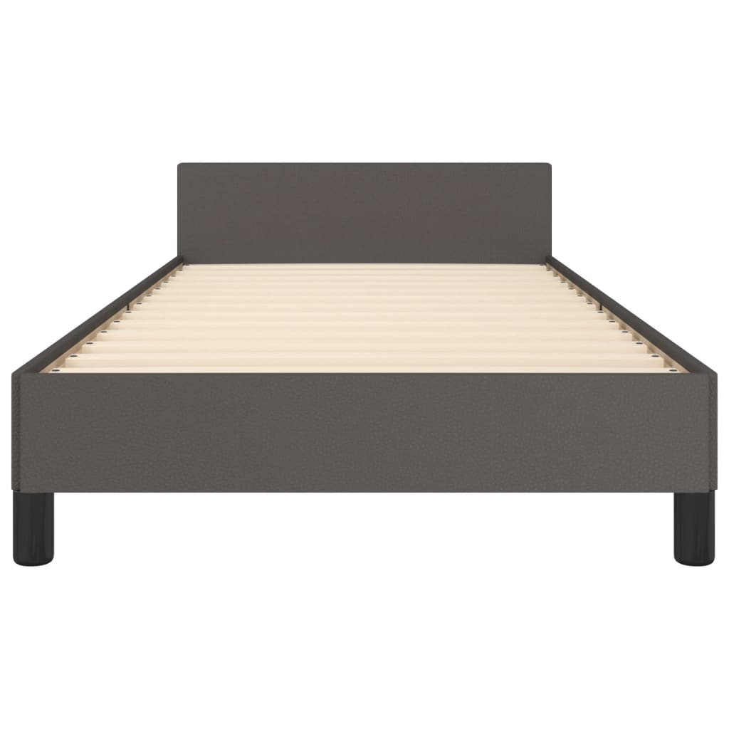 Cadre de lit sans matelas gris 100x200 cm similicuir - XIOS