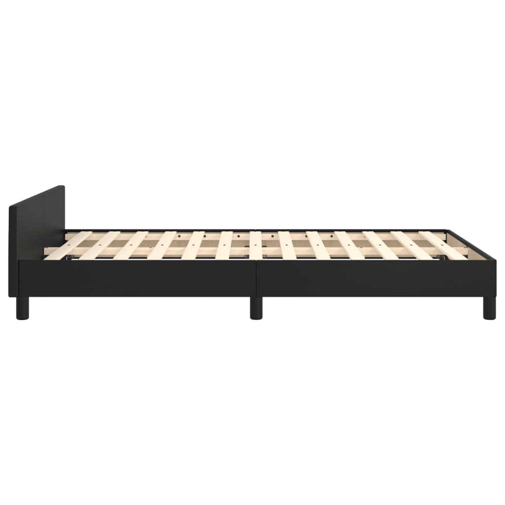 Cadre de lit sans matelas noir 120x200 cm similicuir - XIOS
