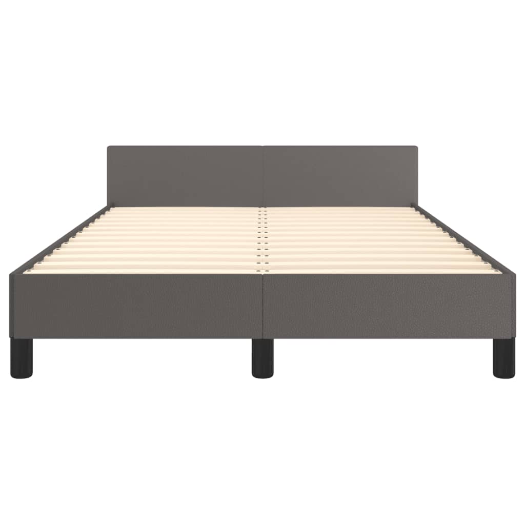 Cadre de lit sans matelas gris 120x200 cm similicuir - XIOS