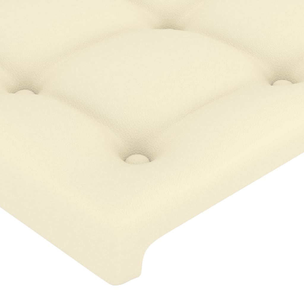 Cadre de lit sans matelas crème 140x190 cm similicuir - XIOS