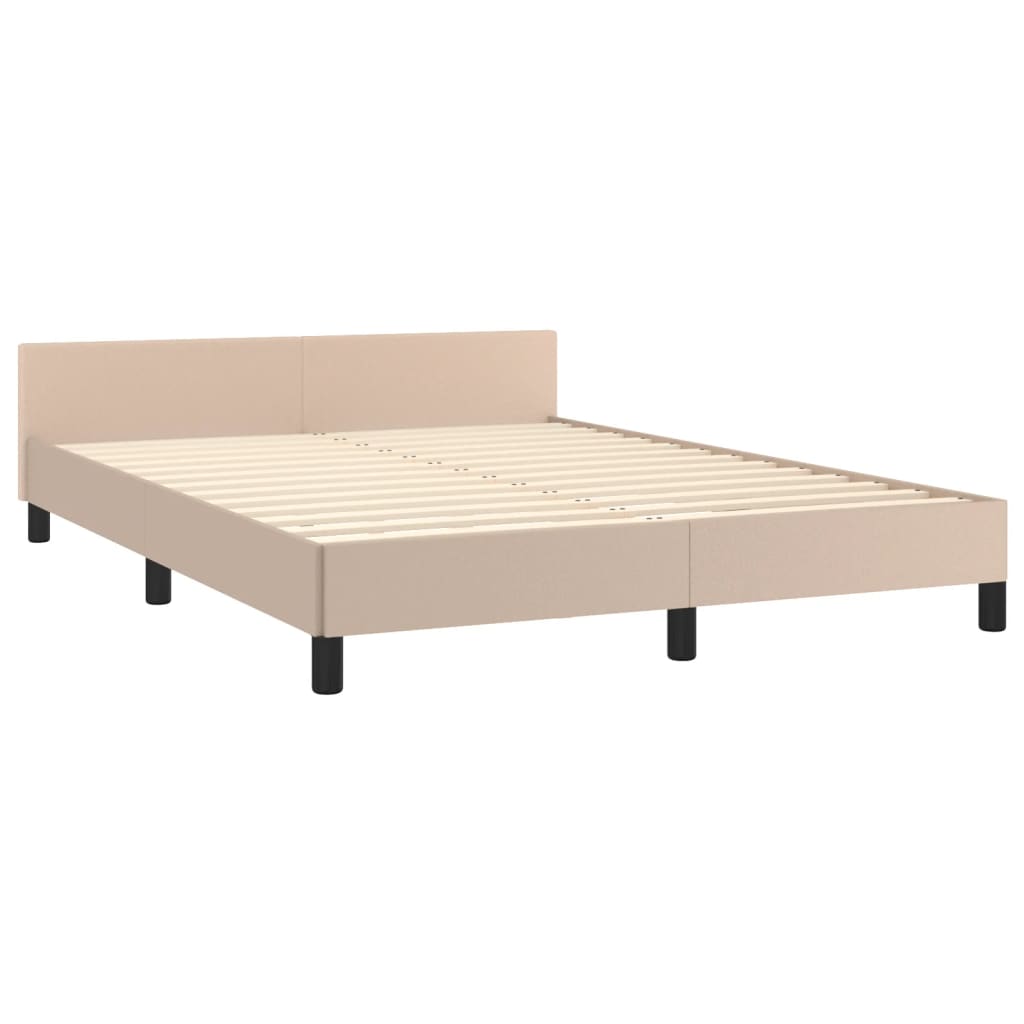 Cadre de lit sans matelas cappuccino 140x190 cm similicuir - XIOS