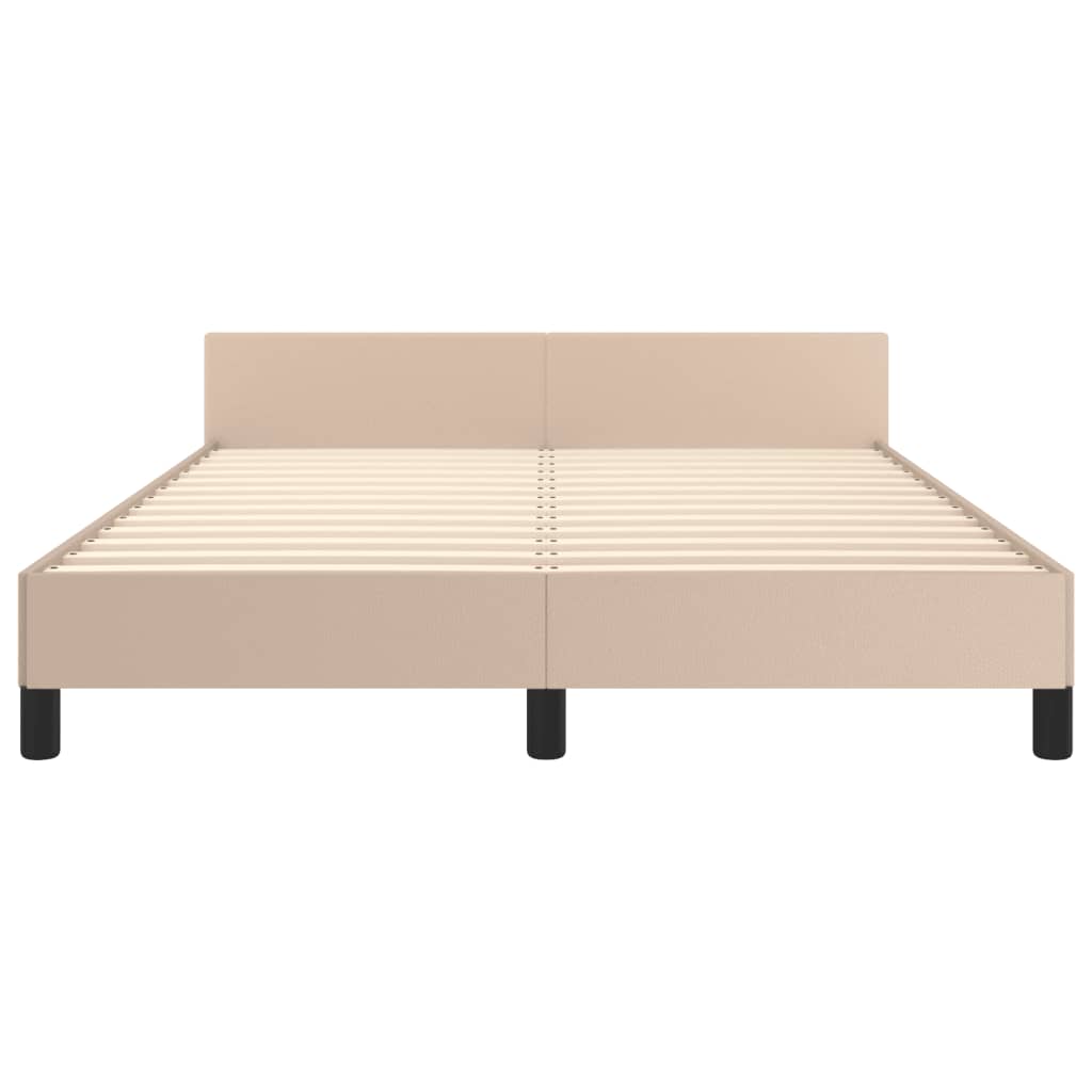 Cadre de lit sans matelas cappuccino 140x190 cm similicuir - XIOS
